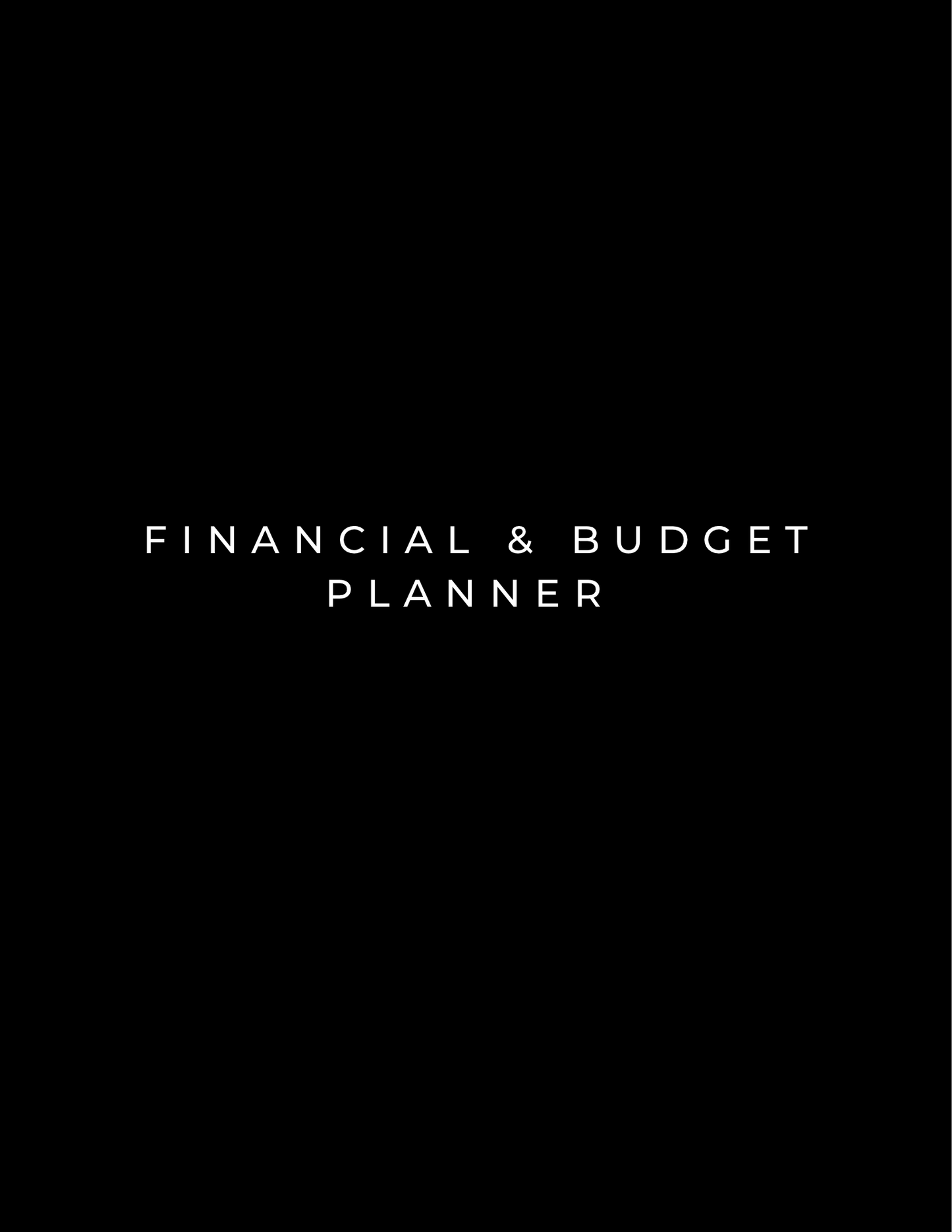 Financial and Budgeting Planner